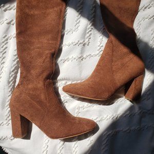 Le Chateau Microsuede OTK Boots - Size 8